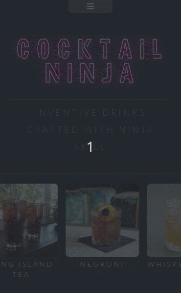 Cocktail Ninja Web App